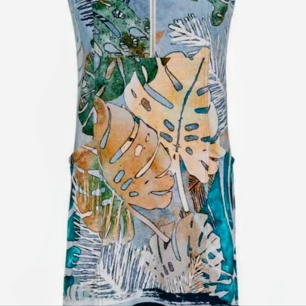 Simply Art Dolcezza Tropical Blue. Soft Demin Abstract Art Dress - Picture 6 of 8